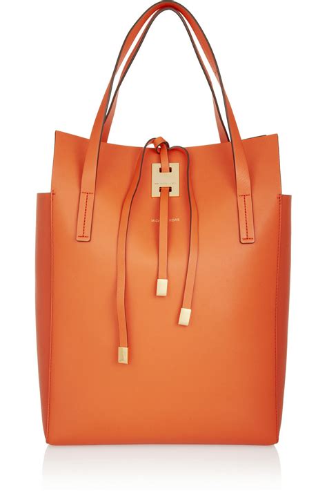 michael kors large miranda tote orange|michael kors ladies orange totes.